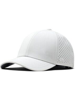 White Medium-Large Performance Snapback Hat for Men - Hydro Technology